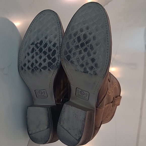 Circle G Genuine Leather Brown Western Ankle Boots size 8 - Picture 7 of 7